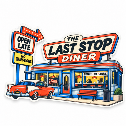 The Last Stop Diner Sticker